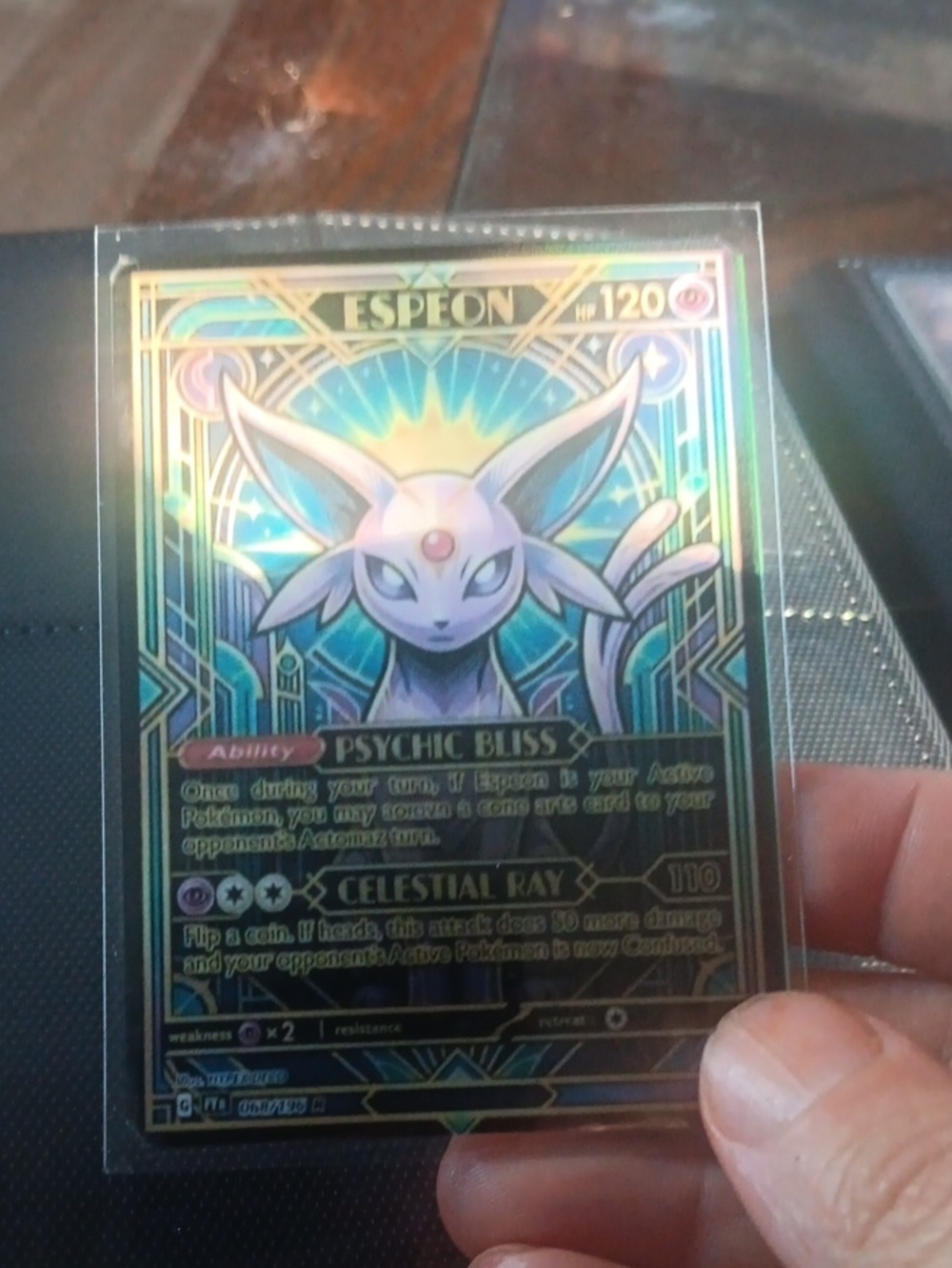Espeon Full Art Holo Pokémon Card - Purple